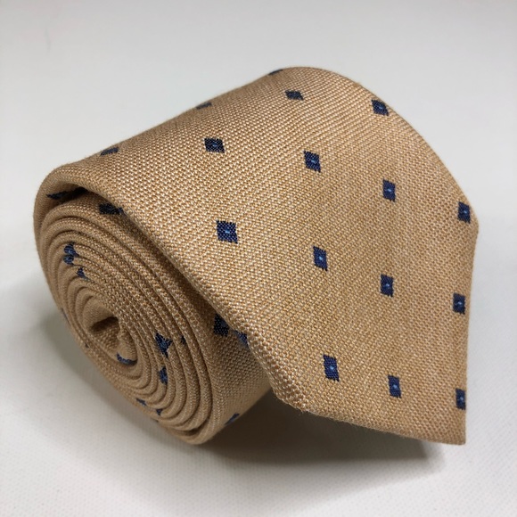 Massimo Bizzocchi 100% silk tie tan - Picture 1 of 4